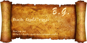 Buch Györgyi névjegykártya